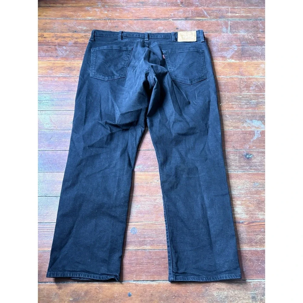 Levis 541 Premium Jeans Mens 38x30 Black Denim Athletic Taper Pants